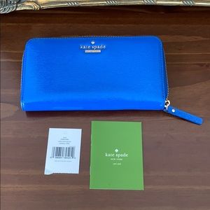 Kate Spade Cedar Street Orbitblue Patent Wallet